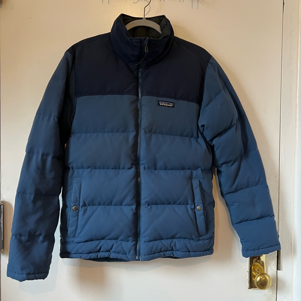 Patagonia Men's Two-Tone Blue Bivy Down Jacket